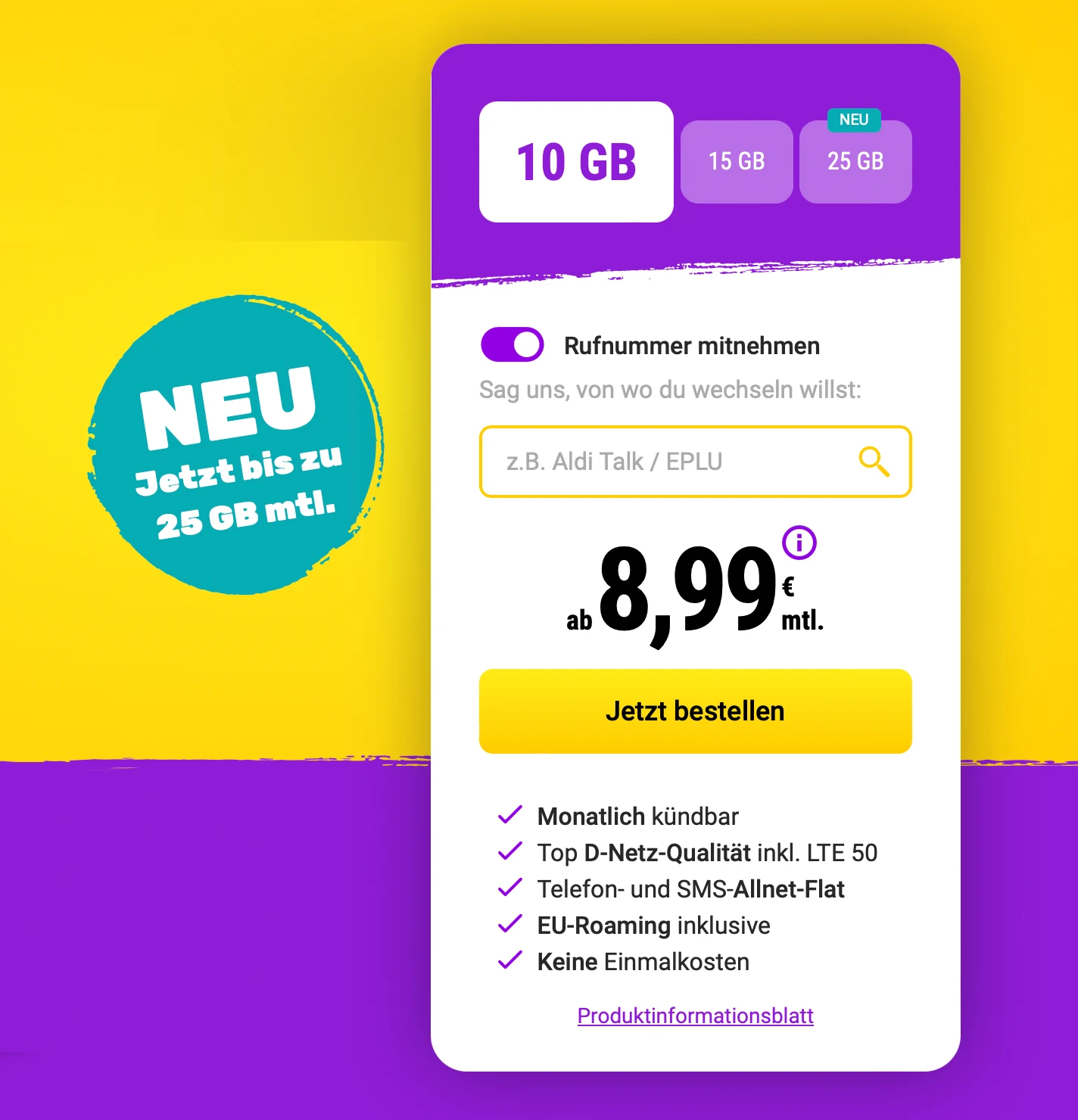 Limitiert Freenet 20GB LTE Allnet Flat