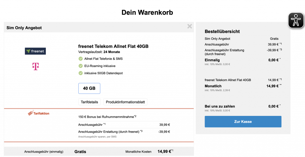freenet Telekom Allnet Flat 40GB