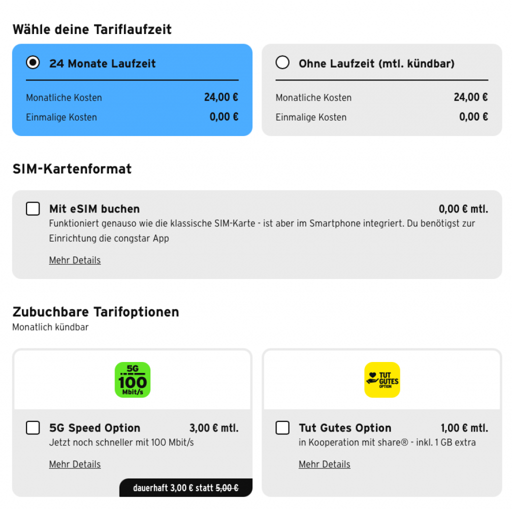 Congstar Allnet Flat M Tarif